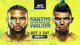 UFC Fight Night Vegas 38: Santos vs. Walker 10/2/21