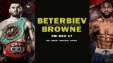 The Triple Crown of Boxing: Beterbiev vs. Browne 12/17/21