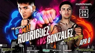 Dazn Boxing BAM RODRIGUEZ VS Gonzalez 4/8/23 – 8th April 2023