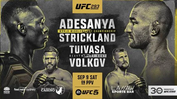 UFC 293 : Adesanya vs. Strickland PPV 9/9/23