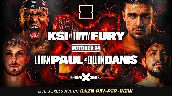KSI vs. Tommy Fury Plus Logan Paul vs. Danis PPV 10/14/23 