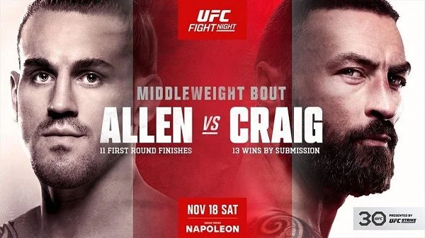 UFC Fight Night – Allen vs. Craig 11/18/23